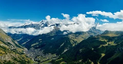 Snow capped mountains Stock Photos