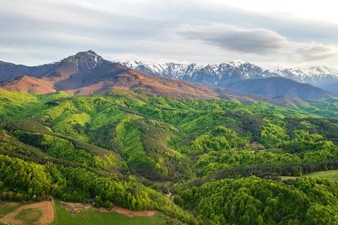 Snow-capped mountains Stock Photos