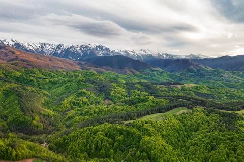 Snow-capped mountains Foto stock