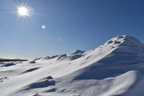 Snow-capped mountains Stock Photos
