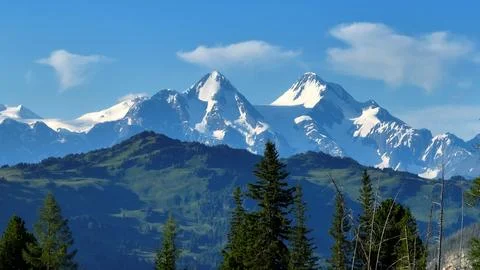 Snow-capped mountains Stock Photos