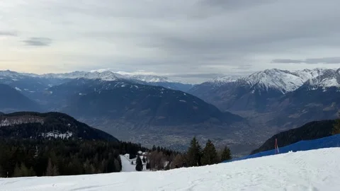 Snow capped mountains on the ski slope Stock-Footage 232043636