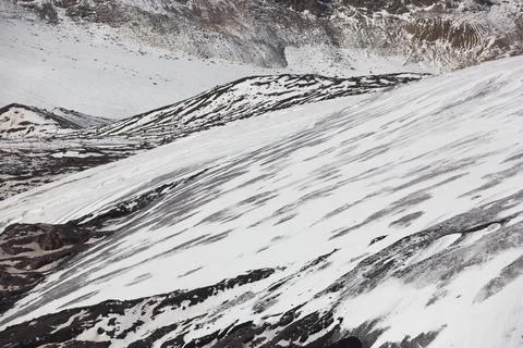 Snow-capped white slopes Foto stock