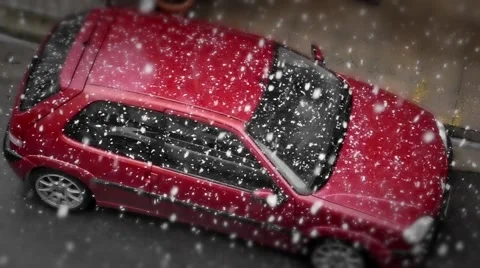 Snow car Stock Footage 46898354