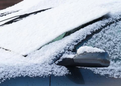 Snow on a car Stock Photos
