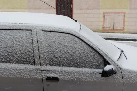 Snow on a car Stock Photos