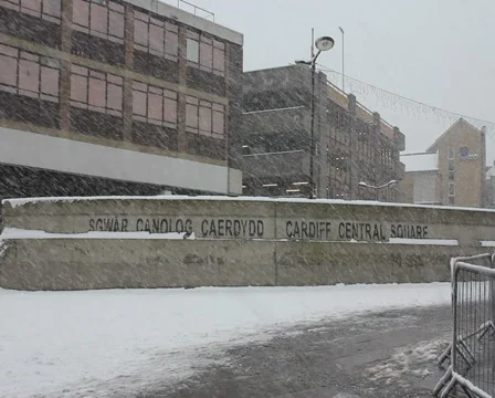 Snow cardiff central PAL 스톡 동영상 1022888