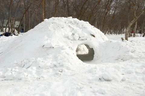 Snow Cave Foto stock