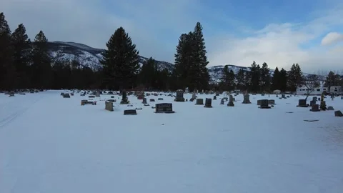 Snow in the cemetery Stock Footage 167867721