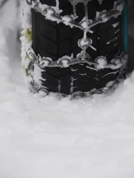 Snow chains winter Stock Photos