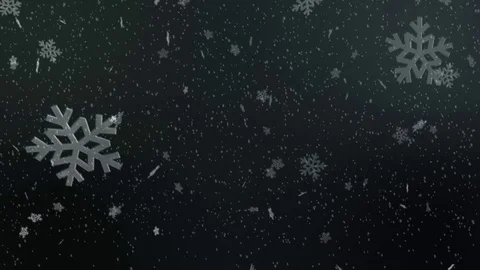 Snow Christmas Background - gentle falling shiny Snowflakes in 4K and loopable Stock Footage 82188195