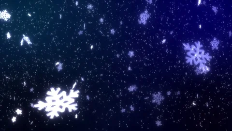 Snow Christmas Background - gentle falling shiny Snowflakes in 4K and loopable Stock Footage 82188228