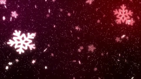 Snow Christmas Background - gentle falling shiny Snowflakes in 4K and loopable Stock Footage 82188657