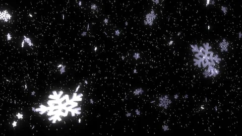 Snow Christmas Background - gentle falling shiny Snowflakes in 4K and loopable Stock Footage 82188718