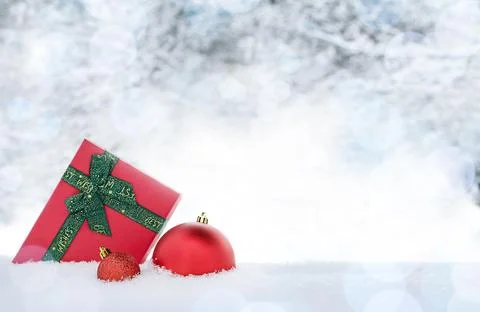 Snow Christmas background Stock Photos