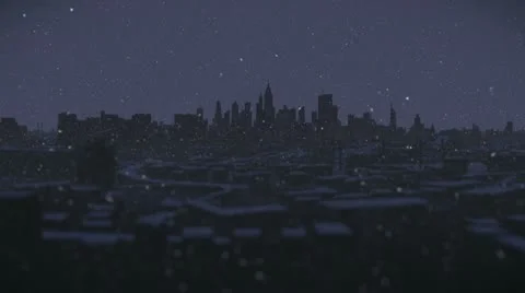 Snow in the city Video stock 12234904