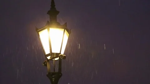 Snow city night Video stock 82170912