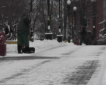 Snow clean Stock Footage 23730487