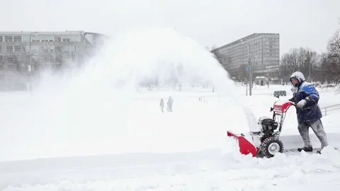 Snow clean snowblower Vidéo 148375860