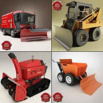 Snow Cleaners Collection 3D Model