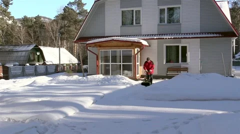 Snow clearance Stock Footage 46907365