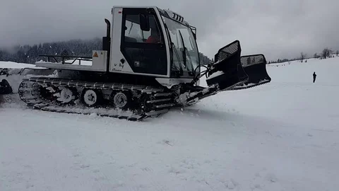 Snow clearing heavy snowfall Video stock 129788080