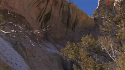 Snow on cliff El Morro Stock Footage 61575384