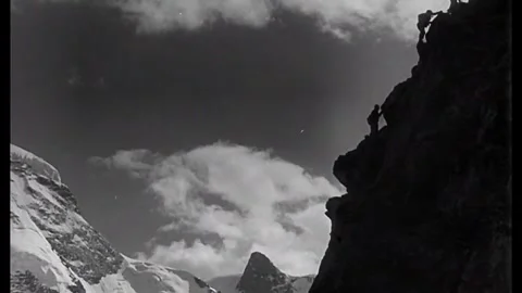Snow Climbers Stock Footage 345099359