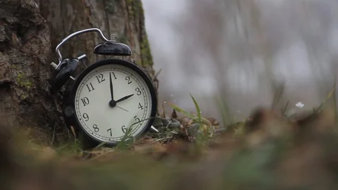 Snow Clock - scene 2-5 focus movement Stock-Footage 123403697