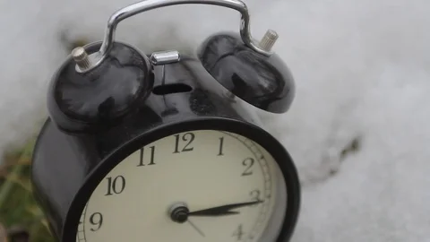 Snow Clock - scene 3-4 Stock-Footage 123403728