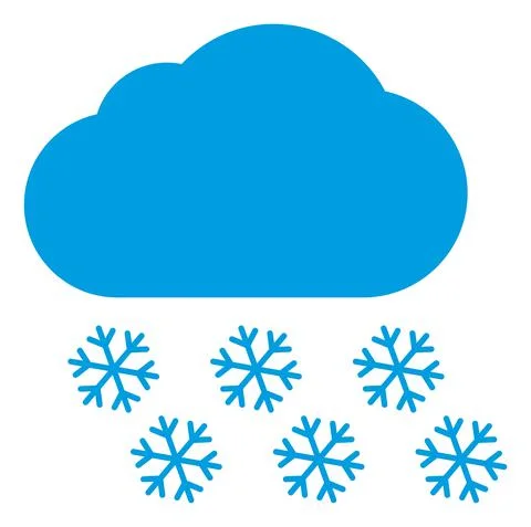 Snow Cloud Flat Icon Vector 스톡 일러스트