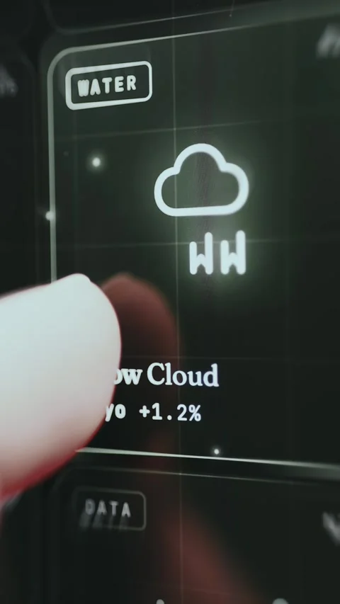 Snow cloud forecast icon with a positive change in conditions Stock Footage 335922760