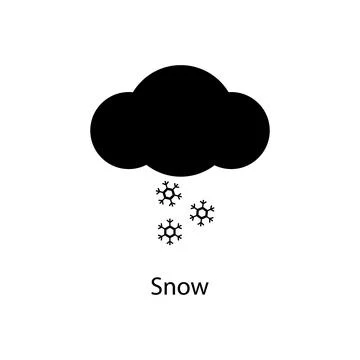 Snow cloud icon. Element of minimalistic icon for mobile concept and web apps Stock Illustration