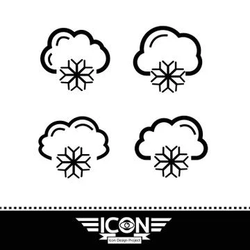 Snow cloud icon Stock Illustration