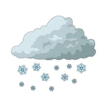 Snow cloud illustration Stock Illustration