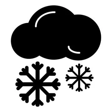 Snow cloud meteo icon. Vector illustration isolated on white. Stock Illustration
