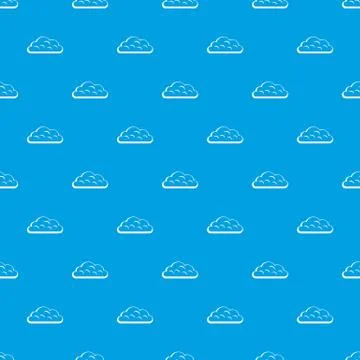 Snow cloud pattern seamless blue Stock Illustration