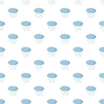 Snow cloud pattern seamless Stock Illustration