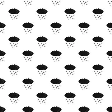 Snow cloud pattern seamless vector Stock Illustration