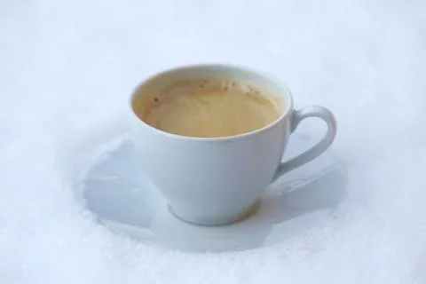 Snow coffee Stock Photos