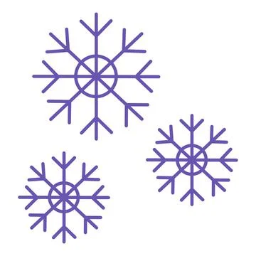 Snow Color Icon. Vector Icon. Falling Snowflakes. Winter, Season, Christmas.. 스톡 일러스트