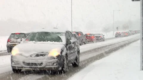 Snow commuter Stock Footage 12431358