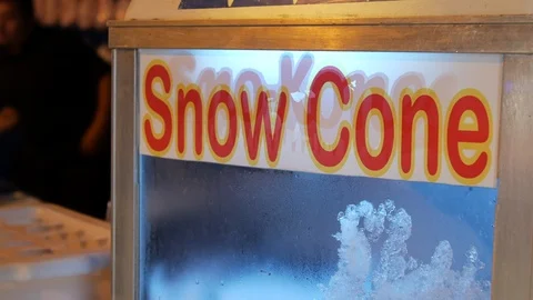 Snow cone maker wide 스톡 동영상 106646261