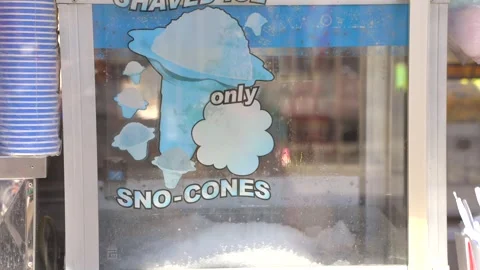 Snow cone shaved ice machine Stock Footage 253951496