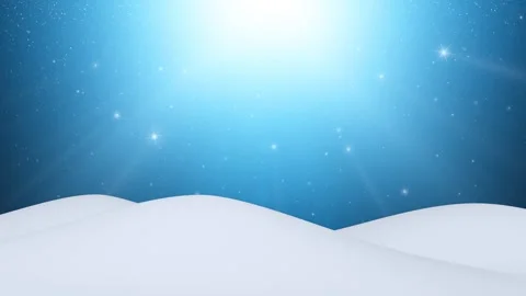 Snow copy space landscape with shining christmas sky Stock Footage 323323707