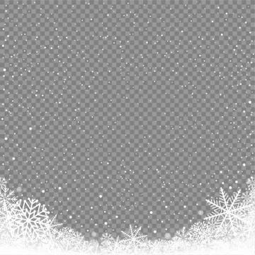 Snow corner background transparent Stock Illustration