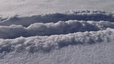 Snow cover close-up. Snow texture. Snow background Stock Footage 263731718