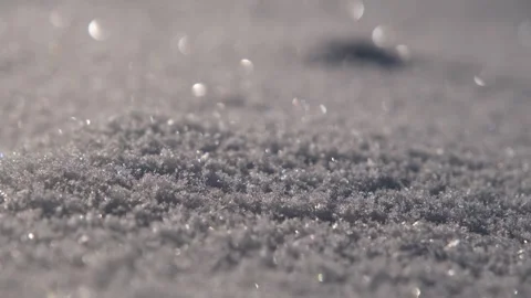 Snow cover close-up. Snow texture. The snow lies in a smooth, even layer, close Stock Footage 263731780