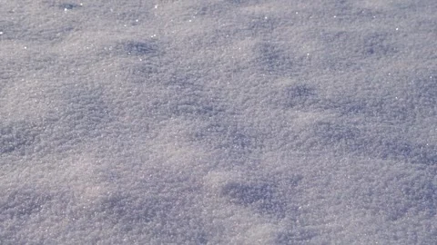 Snow cover close-up. Snow texture. The snow lies in a smooth, even layer, close Stock Footage 264541005
