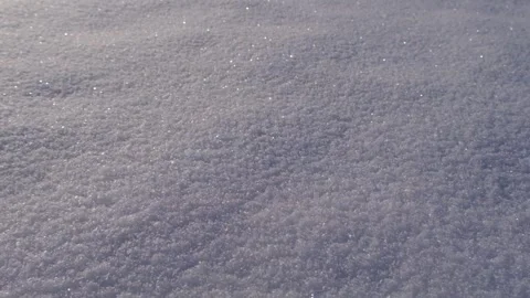 Snow cover close-up. Snow texture. The snow lies in a smooth, even layer, close Stock Footage 264949465
